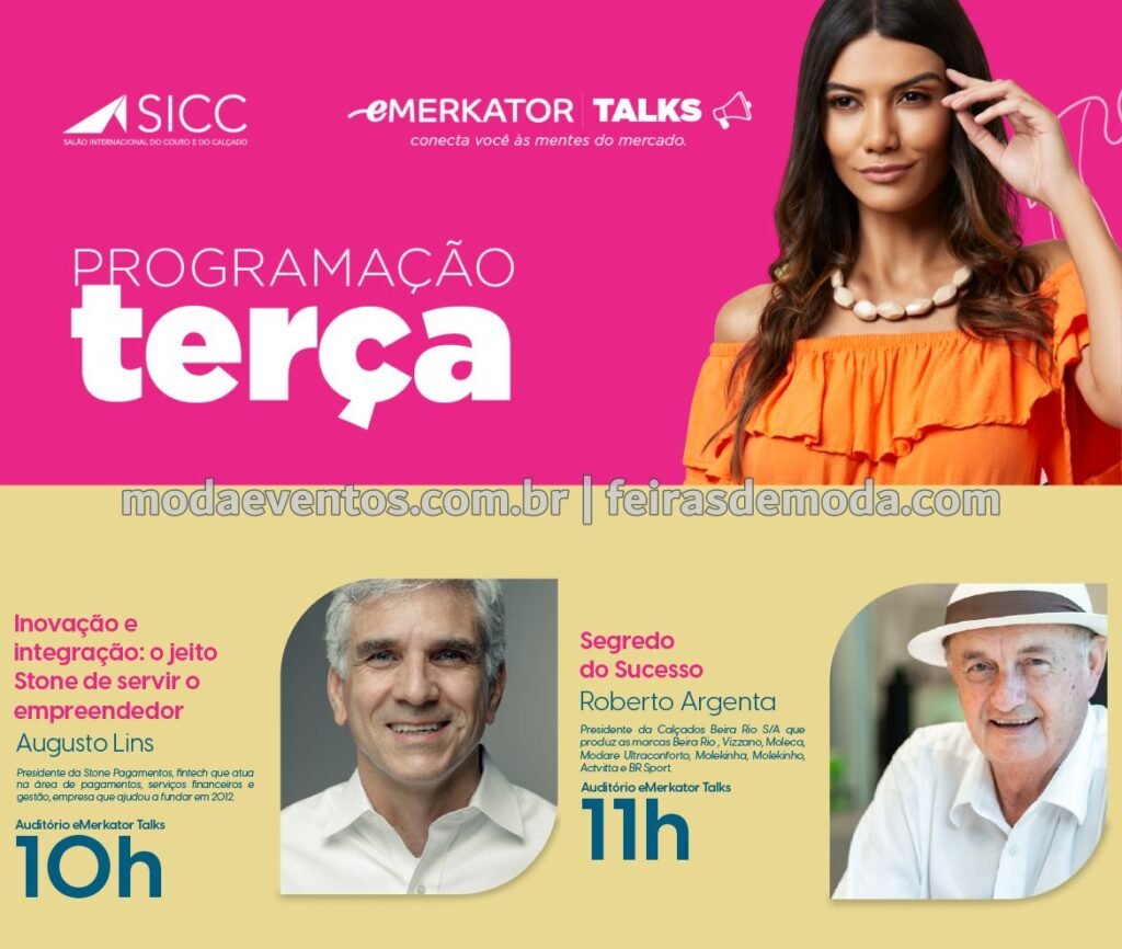 SICC 2023 - feira de calçados em Gramado : programação eMerkator Talks para terça-feira (23.05.23)