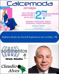 Boletins da Calcemoda 2026 - feira de calçados e de moda no site Moda Eventos por Claudio Alves